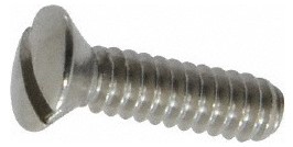 #10-24 X 1" SLOTTED OVAL HEAD MACHINE SCREW 18-8 STAINLESS STEEL